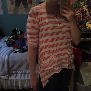 Loose striped top